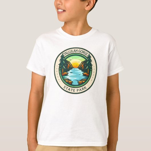Tallulah Gorge State Park Georgia Badge T-shirt (Voorkant)