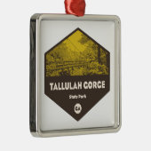 Tallulah Gorge State Park Georgia Metalen Ornament (Rechts)