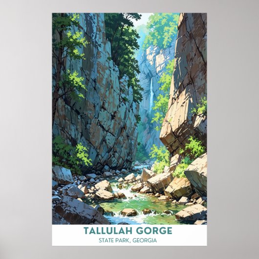 Tallulah Gorge State Park, Georgia, Verenigde Stat Poster (Voorkant)