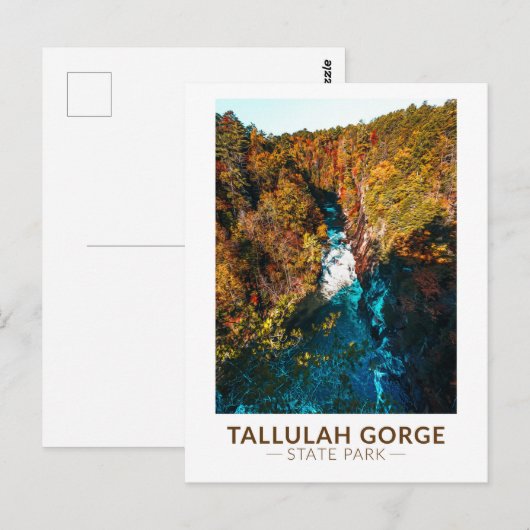 Tallulah Gorge State Park Georgia Waterverf Briefkaart (Voorkant / Achterkant)