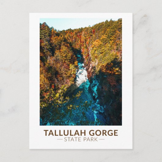 Tallulah Gorge State Park Georgia Waterverf Briefkaart (Voorkant)