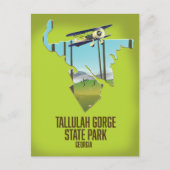 Tallulah Gorge State Park-kaart Briefkaart (Voorkant)