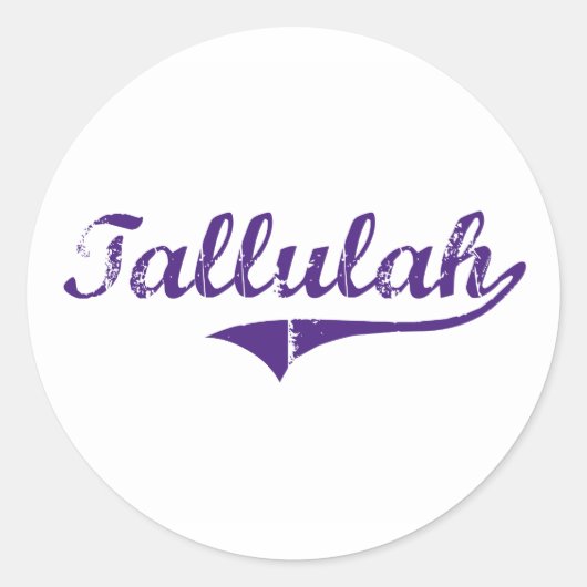 Tallulah Louisiana Classic Design Ronde Sticker (Voorkant)