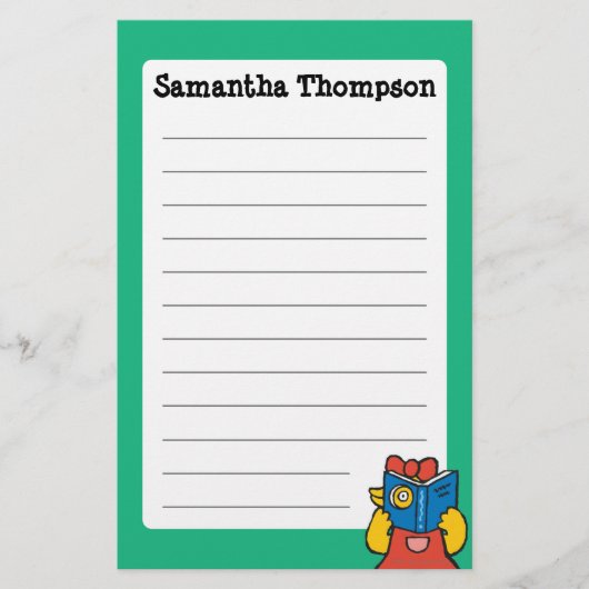 Tallulah maakt een Funny Face Briefpapier (Voorkant)