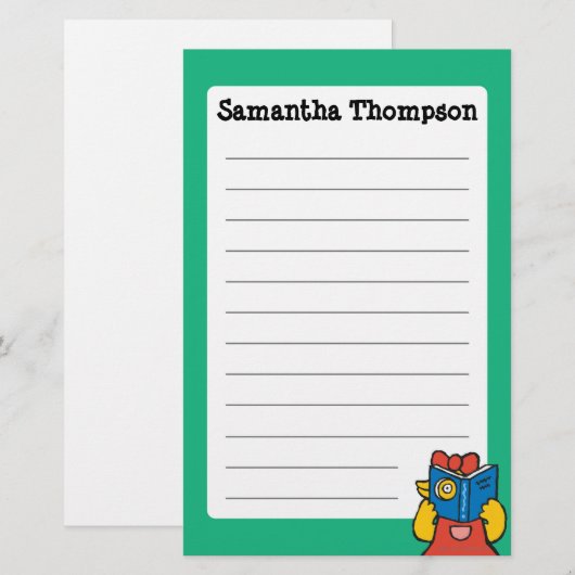 Tallulah maakt een Funny Face Briefpapier (Voorkant / Achterkant)