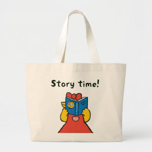 Tallulah maakt een Funny Face Grote Tote Bag
