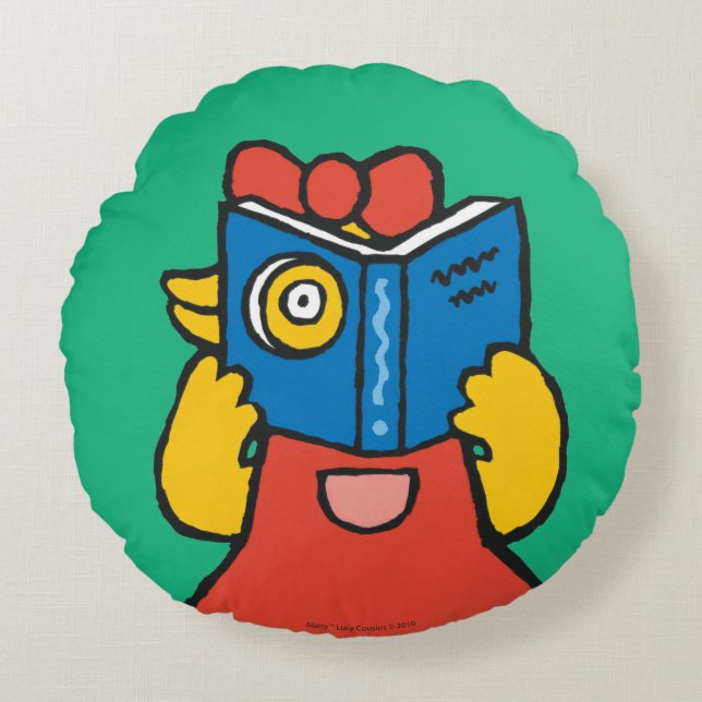 Tallulah maakt een Funny Face Rond Kussen (Voorkant)