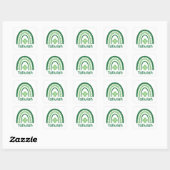 Tallulah Name Clover Boho Rainbow Vierkante Sticker (Vel)
