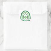 Tallulah Name Clover Boho Rainbow Vierkante Sticker (Tas)