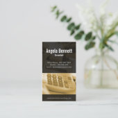 Tally Machine Boekhouding Oker Visitekaartje (Staand voorkant)