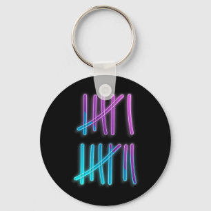 Tally Marks 67 Meme Kleurrijk Tellen 6 7 Brainrot Sleutelhanger