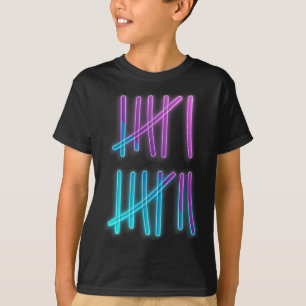 Tally Marks 67 Meme Kleurrijk Tellen 6 7 Brainrot T-shirt