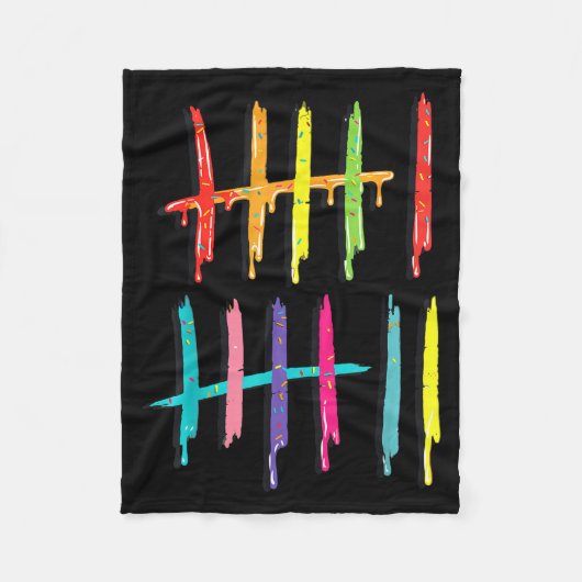 Tally Marks 6 7 Numbers Funny Six Seven 67 Meme Ge Fleece Deken (Voorkant)