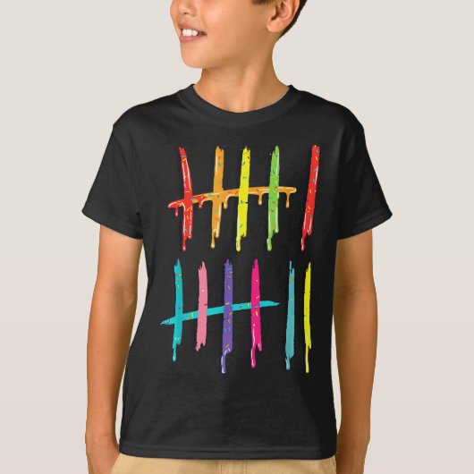 Tally Marks 6 7 Numbers Funny Six Seven 67 Meme Ge T-shirt (Voorkant)