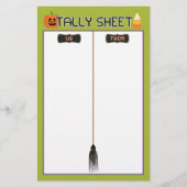 Tally Sheet Halloween Celebration Bunco Game (Voorkant)
