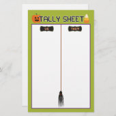 Tally Sheet Halloween Celebration Bunco Game (Voorkant / Achterkant)
