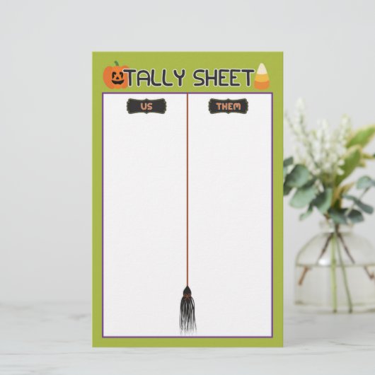 Tally Sheet Halloween Celebration Bunco Game (Staand voorkant)