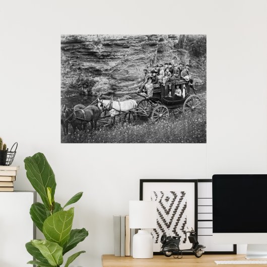 TALLYHO COACH PARTIJ c. 1889 Poster (Thuiskantoor)