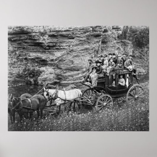 TALLYHO COACH PARTIJ c. 1889 Poster (Voorkant)