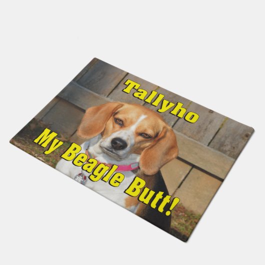 Tallyho mijn beagle Butt! Grumpy Beagle Deurmat (Schuin)
