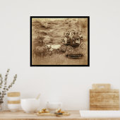 Tallyho Stagecoach Sioux City SD 1889 Poster (Keuken)