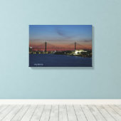 Talmadge Bridge canvas print (Insitu (Houten vloer))