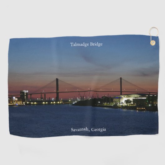 Talmadge Bridge golfhanddoek (Horizontaal)