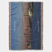 Talmadge Bridge gooien deken (Voorkant Verticaal)