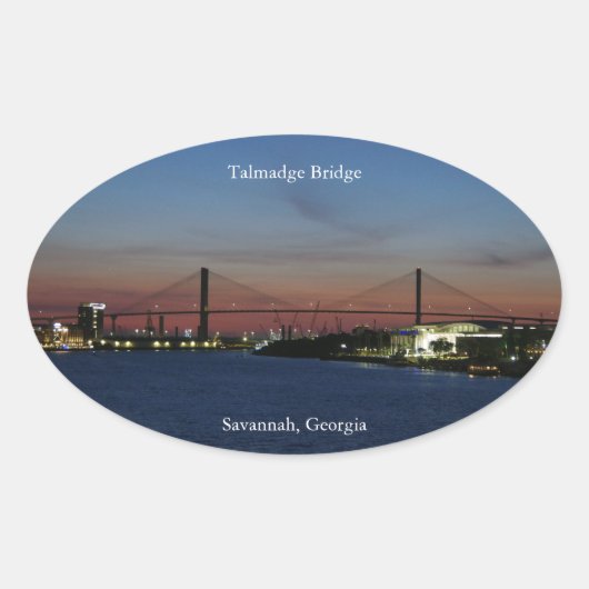 Talmadge Bridge-sticker Ovale Sticker (Voorkant)