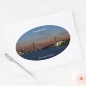 Talmadge Bridge-sticker Ovale Sticker (Envelop)