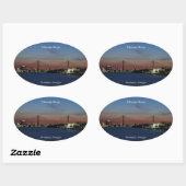 Talmadge Bridge-sticker Ovale Sticker (Vel)