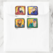 Talmud Studie Aid: Vier Wijzen Vierkante Sticker (Tas)