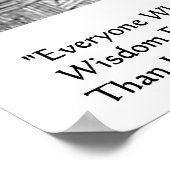 Talmud "Wisdom/Deeds" Citaat Poster (Hoek)