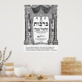 Talmud "Wisdom/Deeds" Citaat Poster (Keuken)
