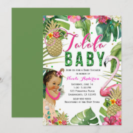 Talofa Tropische Bloemige Baby Meisje Vintage Show Kaart