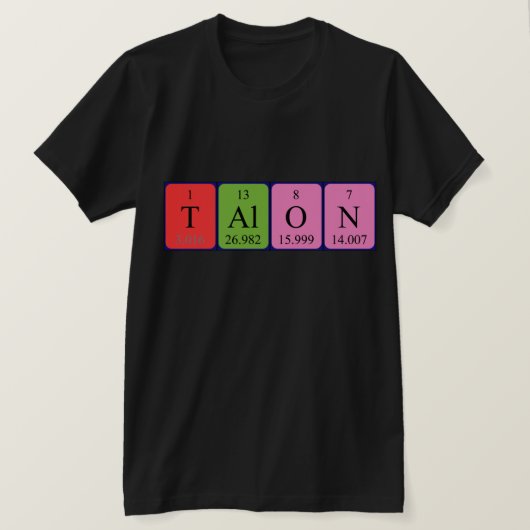 Talon Periodiek shirt van de lijstnaam (Design voorkant)