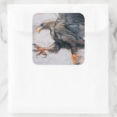 Talon - WitstaartZee Eagle 2001 Vierkante Sticker (Tas)
