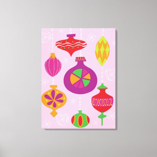 Talrijke kerstversiering, geïllustreerd in verschi canvas afdruk (Voorkant)