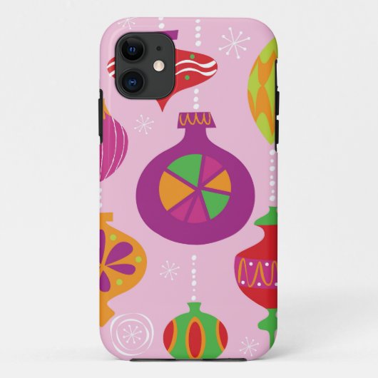 Talrijke kerstversiering, geïllustreerd in verschi Case-Mate iPhone case (Achterkant)