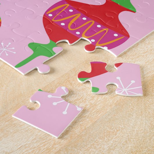 Talrijke kerstversiering, geïllustreerd in verschi legpuzzel (Zijkant)