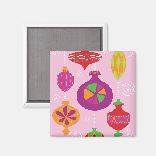 Talrijke kerstversiering, geïllustreerd in verschi magneet (Voorkant / Achterkant)