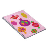 Talrijke kerstversiering, geïllustreerd in verschi notitieboek (Rechterzijde)