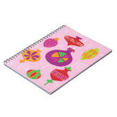 Talrijke kerstversiering, geïllustreerd in verschi notitieboek (Linkerzijde)