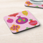 Talrijke kerstversiering, geïllustreerd in verschi onderzetter (Linkerzijde)