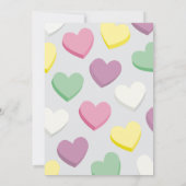 Talrijke Snoep Heart Valentine Day Uitnodiging (Achterkant)