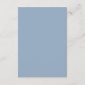 Talula Dusty Blue Elegant Wedding Informatiekaartje (Achterkant)