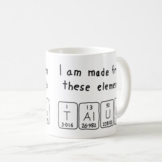 Talula periodieke lijstnaam mok (Voorkant rechts)