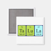 Talula Periodieke Naam magnet (Voorkant / Achterkant)