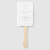 Talula Sage Green Elegant Wedding Programma Handwaaier (Voorkant)