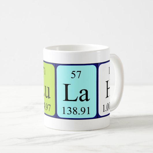 Talulah periodieke lijstnaam mok (Voorkant rechts)